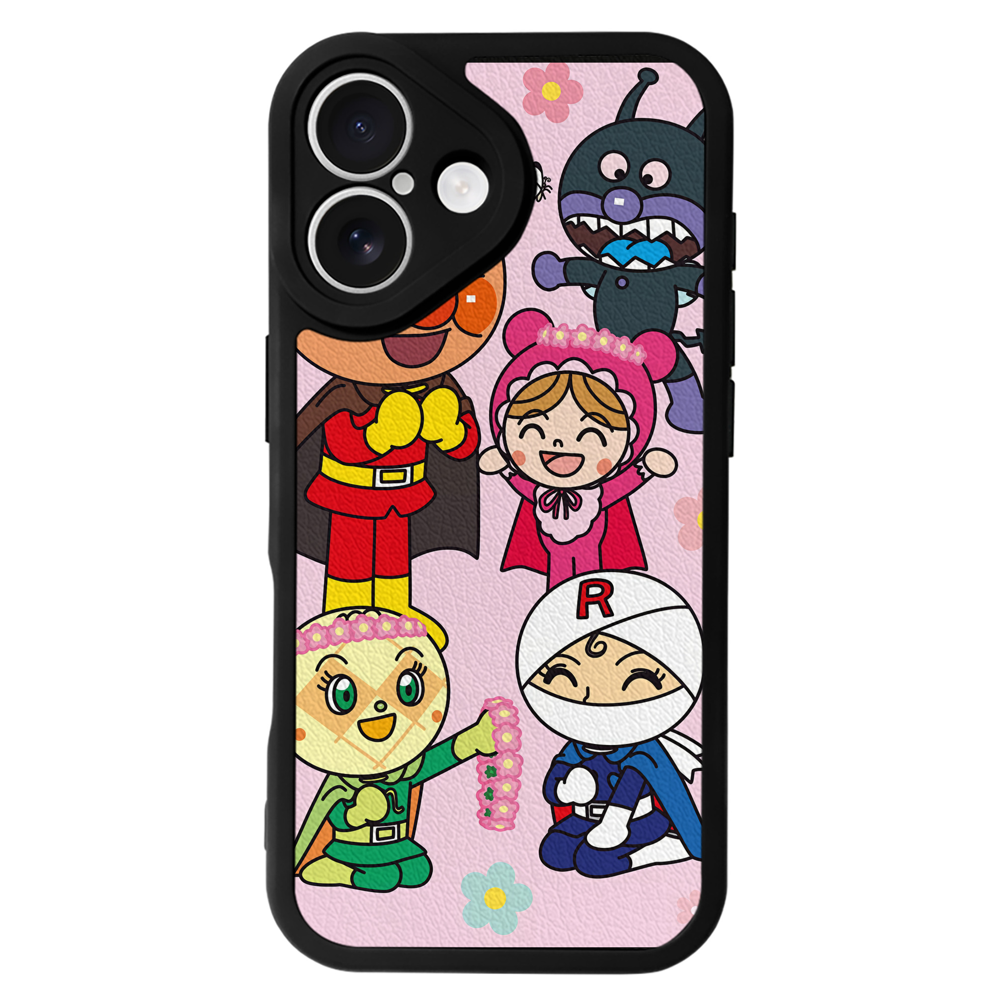 （画像用） アンパンマン Anpanman 【iPhone 16シリーズ対応】シリコンスマホケース（レザー調） 材質：シリコン